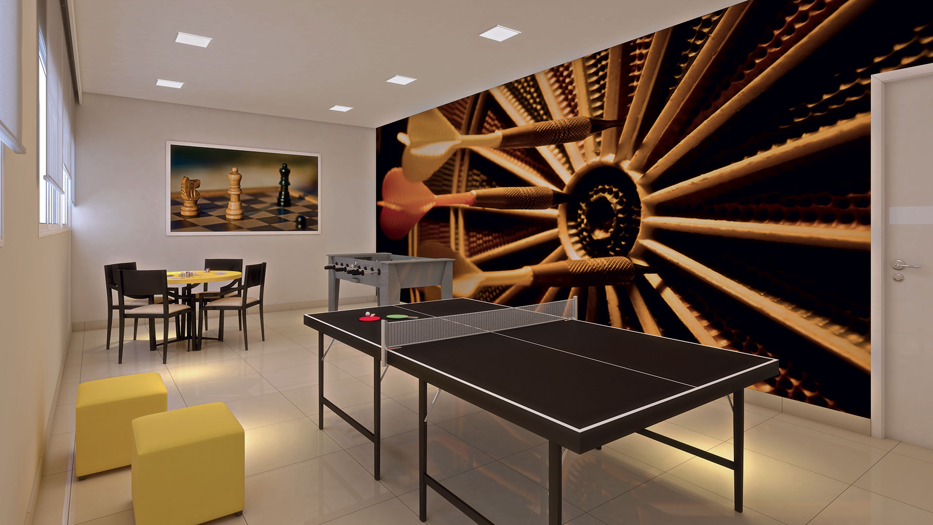 Perspectiva Artística do Salão de Jogos