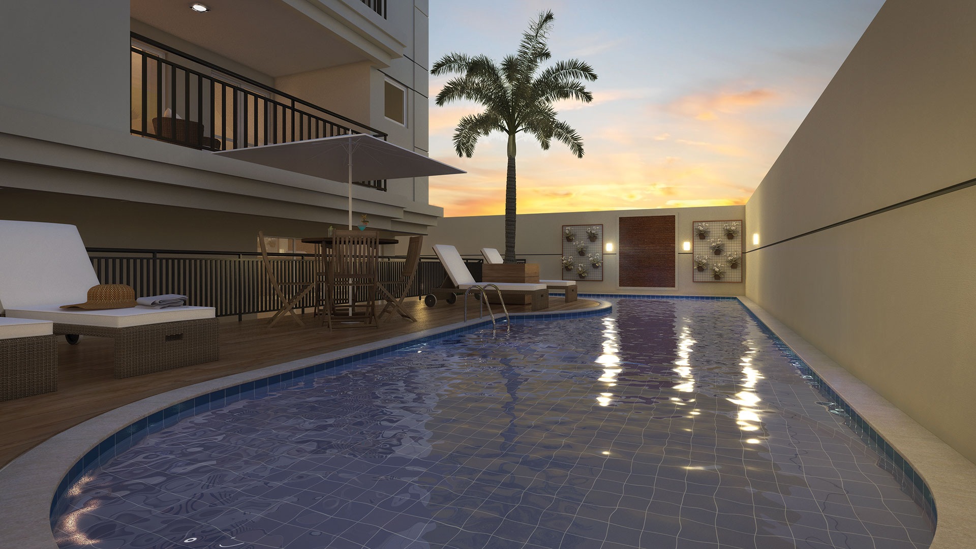 Perspectiva Artística da Piscina