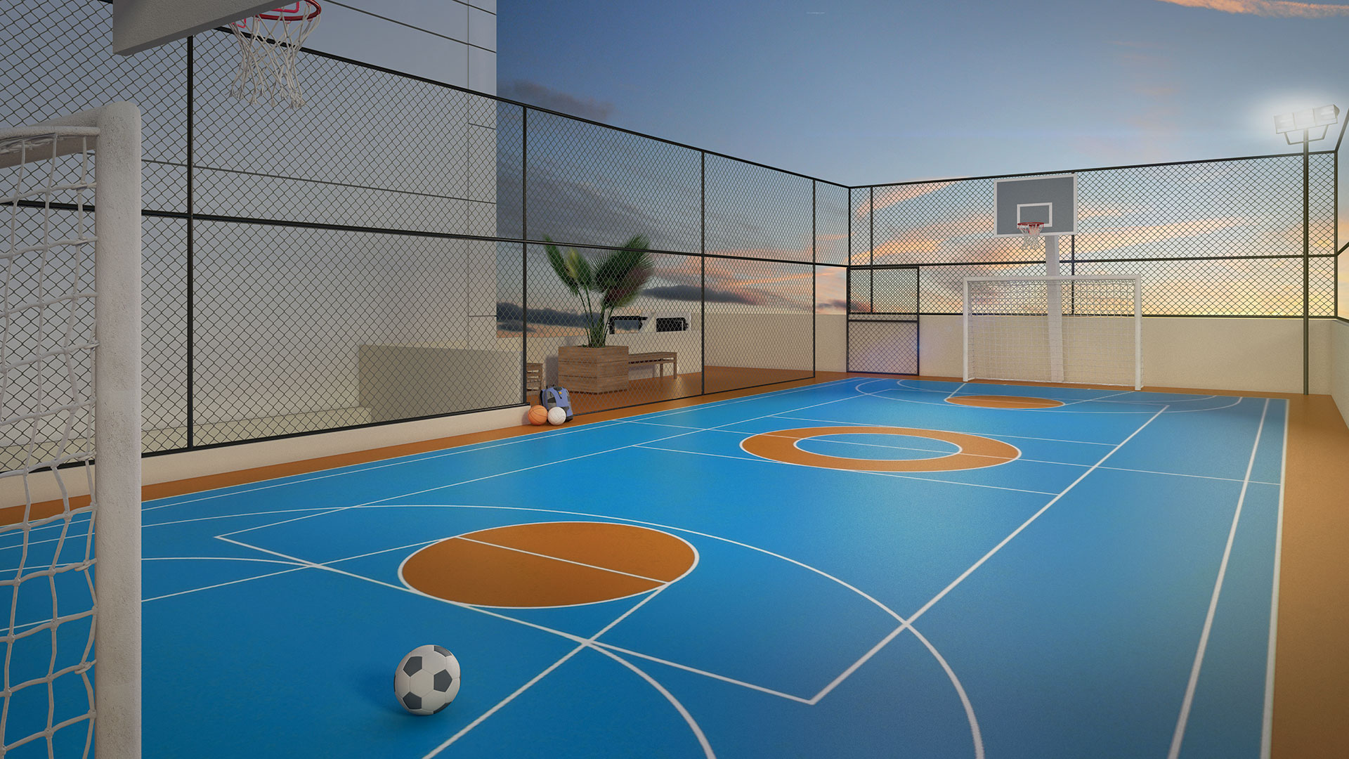 Perspectiva Artística da Quadra Recreativa